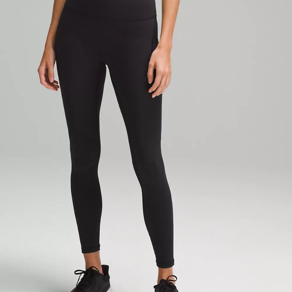Lululemon Wunder Train High-Rise Tight with Pockets 28" size 6 black leggings
